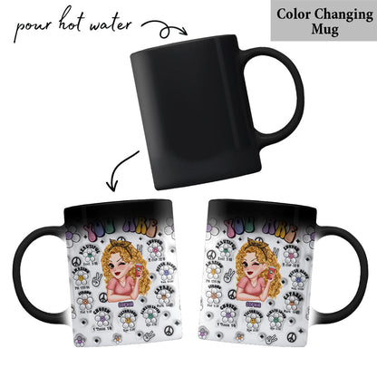 You Are Beautiful Strong Victorious Enough - Personalized Hippie Mug