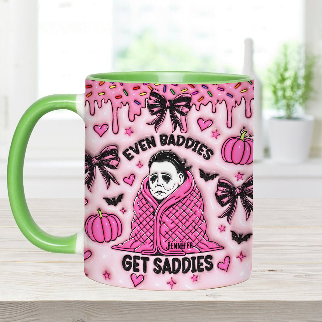 Even Baddies Get Saddies - Personalized Accent Mug