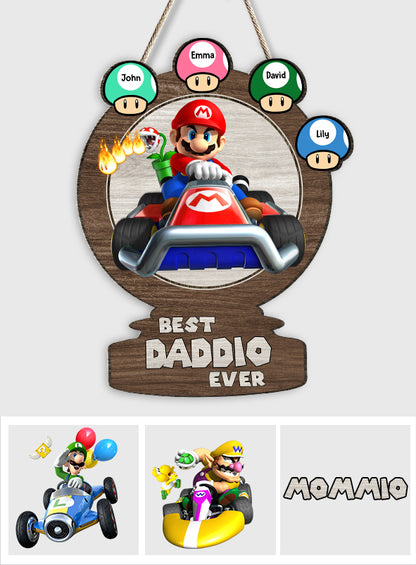 Best Daddio Mario Trophies Any Title - Personalized Super Plumber Custom Shaped Wood Sign