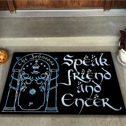 Speak Friend And Enter - Personalized The Dark Lord Doormat