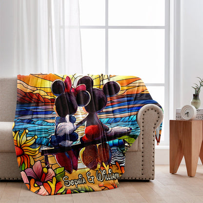 Romantic Sunset - Personalized Mouse Blanket