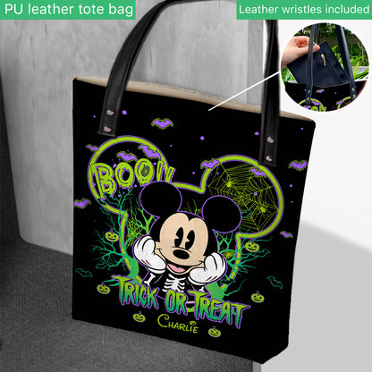 Halloween Trick Or Treat - Personalized Mouse Tote Bag