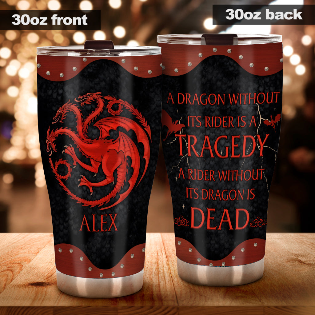 Dragon Rider - Personalized Thrones Game Tumbler