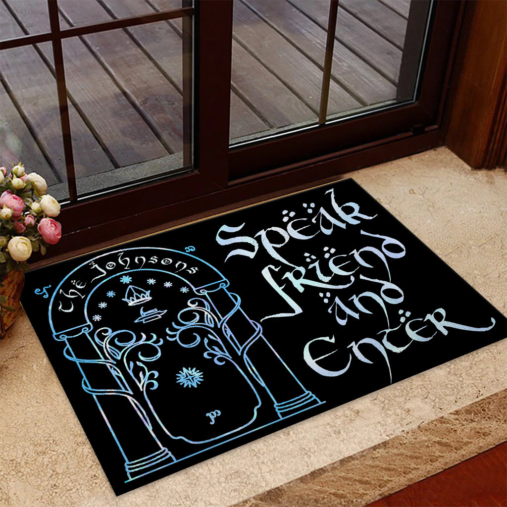 Speak Friend And Enter - Personalized The Dark Lord Doormat