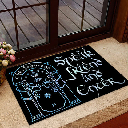 Speak Friend And Enter - Personalized The Dark Lord Doormat