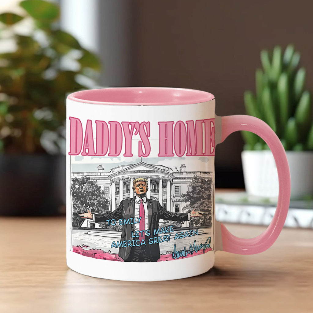 Daddy's Home - Personalized Accent Mug