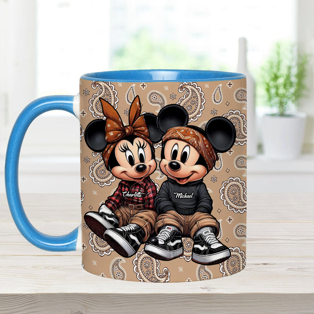 Chicano Mouse Couple - Personalized Mouse Accent Mug