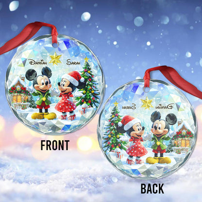 You & Me We Got This - Personalized Couple Round Shaped Glass Ornament