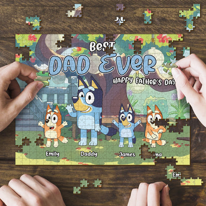 Best Dad Ever - Personalized Father Jigsaw Puzzle