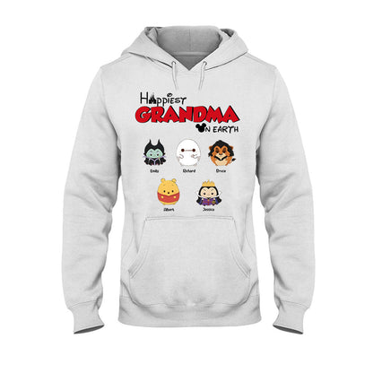 Happiest Grandma On Earth - Personalized Grandma T-shirt And Hoodie
