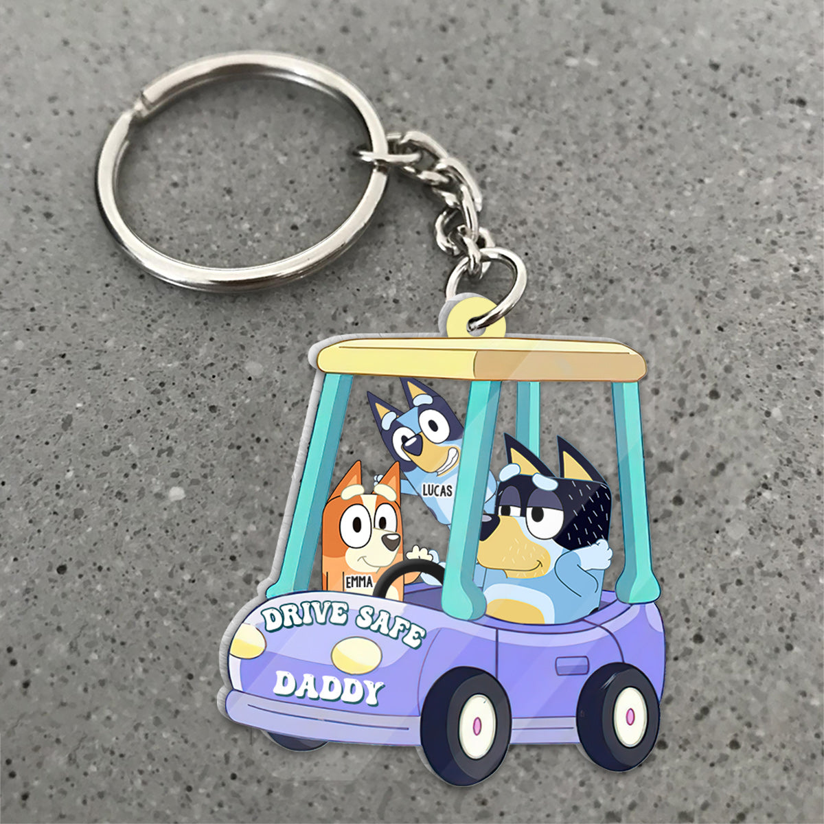 Drive Safe Daddy - Personalized Father Transparent Keychain