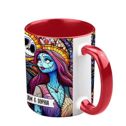 Jack And Sally - Personalized Nightmare Accent Mug