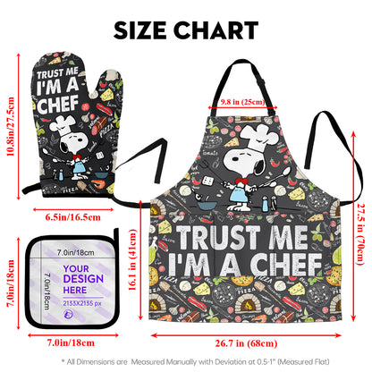 Trust Me Cute Dogs Apron, Oven Mitts & Pot Holder