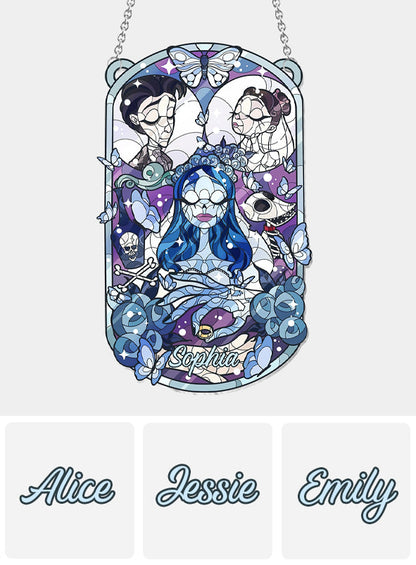 The Death Bride - Personalized Halloween Bride Window Hanging Suncatcher Ornament