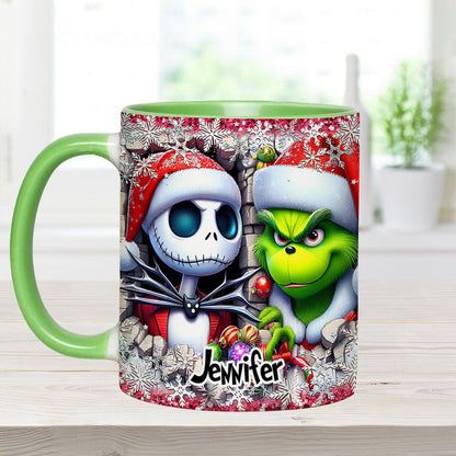 Merry Christmas - Personalized Nightmare Accent Mug