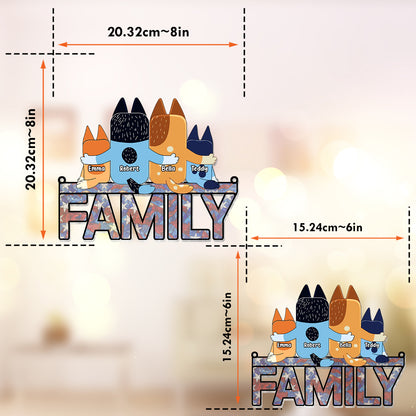 Our Family - Personalized Window Hanging Suncatcher Ornament