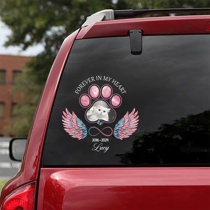 Forever In My Heart - Personalized Dog Decal Die Cut