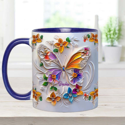Stunning Butterfly - Personalized Butterfly Accent Mug