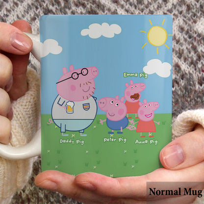 Daddy Pig - Personalized Pink Pig Mug