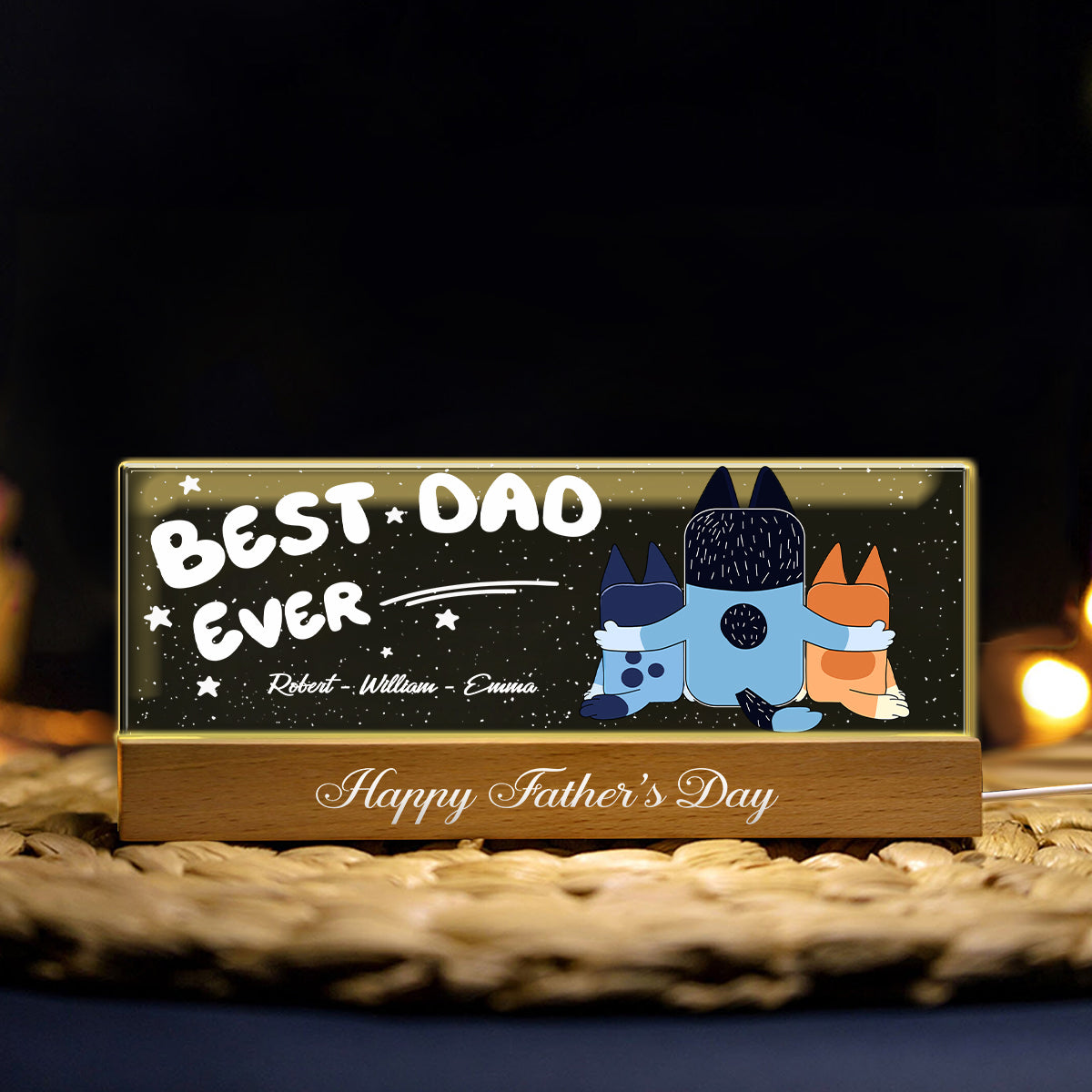 Best Dad Ever - Personalized Custom LED Night Light