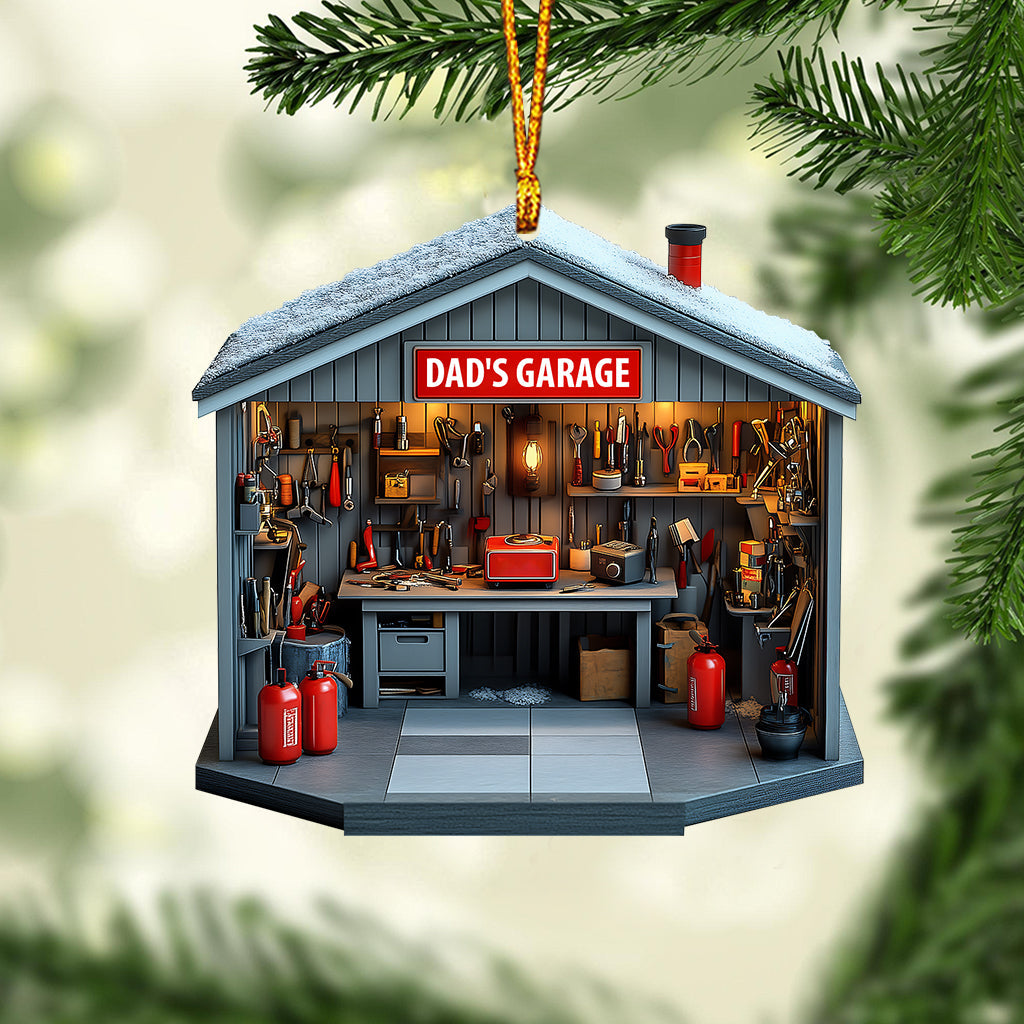 Dad's Garage - Personalized Father Ornament