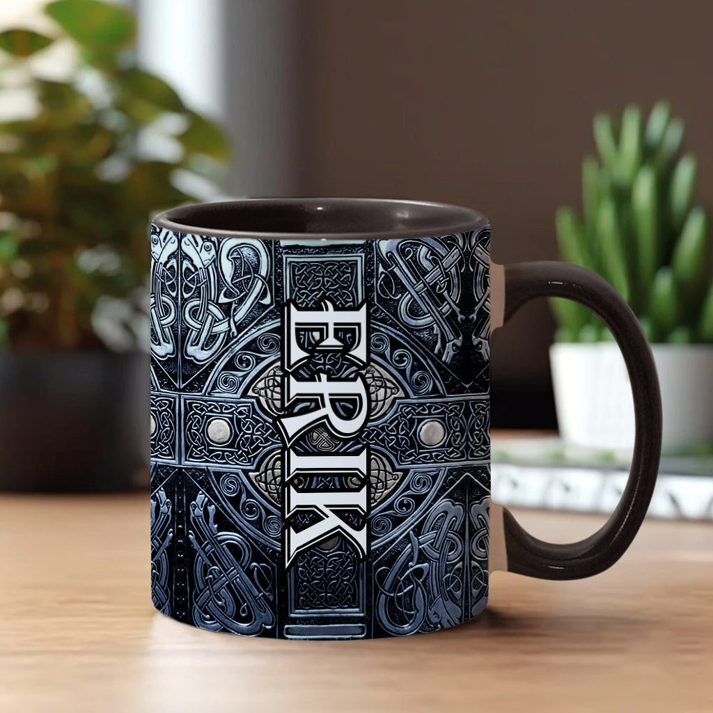 Proud Viking Dad Grandfather - Personalized Viking Accent Mug