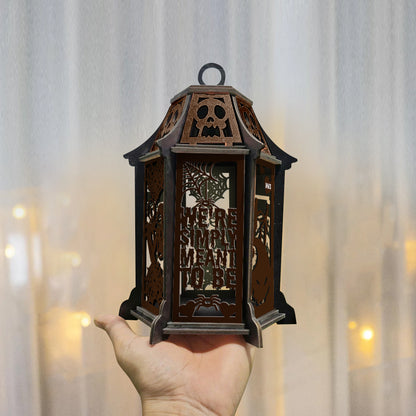 We're Simply Meant To Be - Personalized Couple Laser Cut Lantern