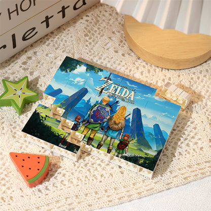 Best Dad Ever - Personalized The Hero's Legend One-sided Horizontal Rectangle Building Brick Blocks