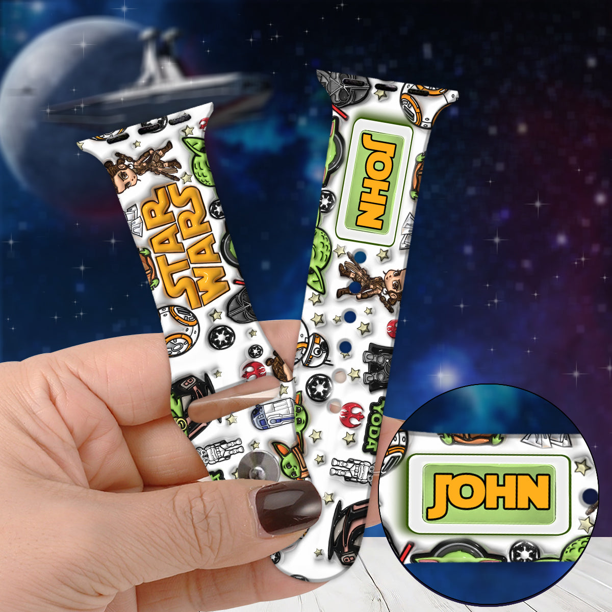 The Galaxy Edge - Personalized The Force Apple Watch Band