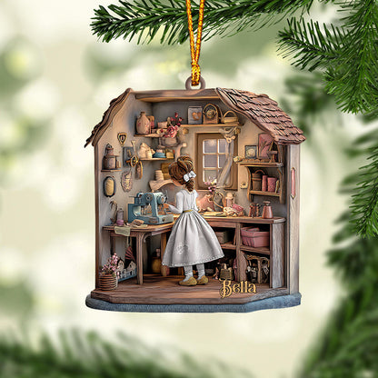 My Happy Place - Personalized Sewing Ornament