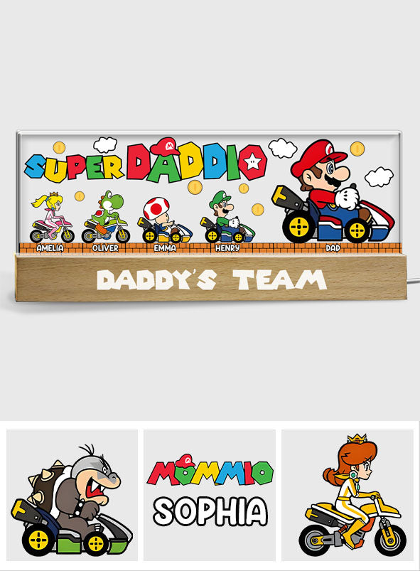 Super Daddio/ Mommio - Personalized Super Plumber Custom LED Night Light