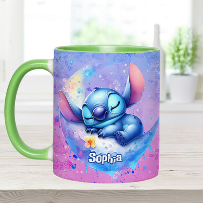 Sleepy Moon - Personalized Ohana Accent Mug