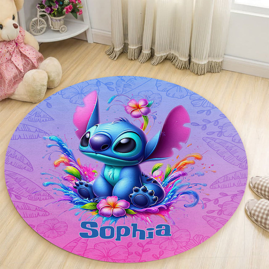 Ohana Means Family - Personalized Ohana Round Rug