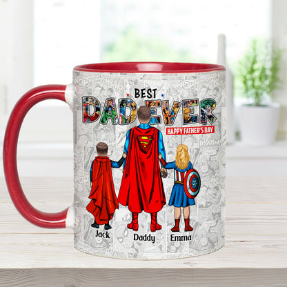 Best Super Dad Ever - Personalized Father Accent Mug