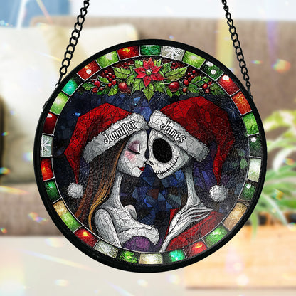 All I Want For Christmas - Personalized Nightmare Stained Glass Suncatcher