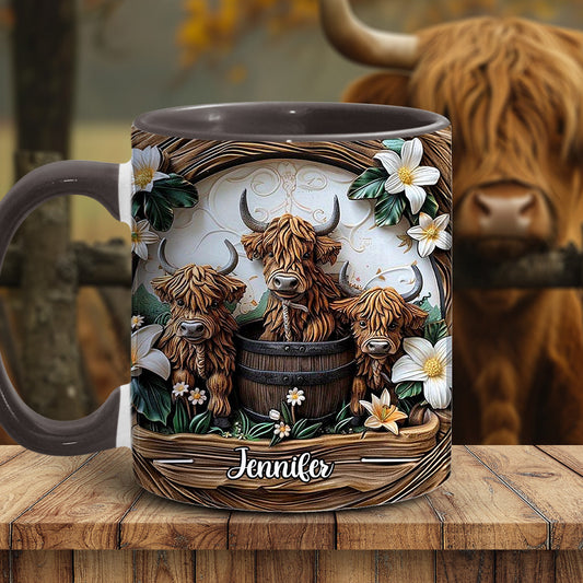 Love Highland Cows - Personalized Accent Mug