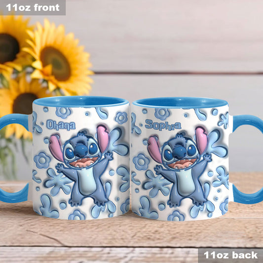 Ohana Blue - Personalized Ohana Accent Mug