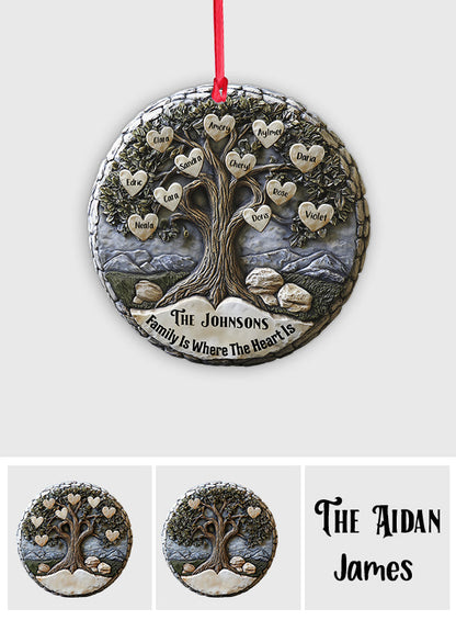 Merry Christmas - Personalized Family Ornament