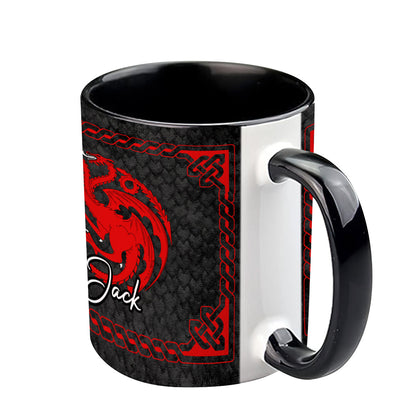 Team Black - Personalized Thrones Game Accent Mug