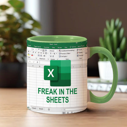 Freak In The Sheet - Personalized Colleague Accent Mug