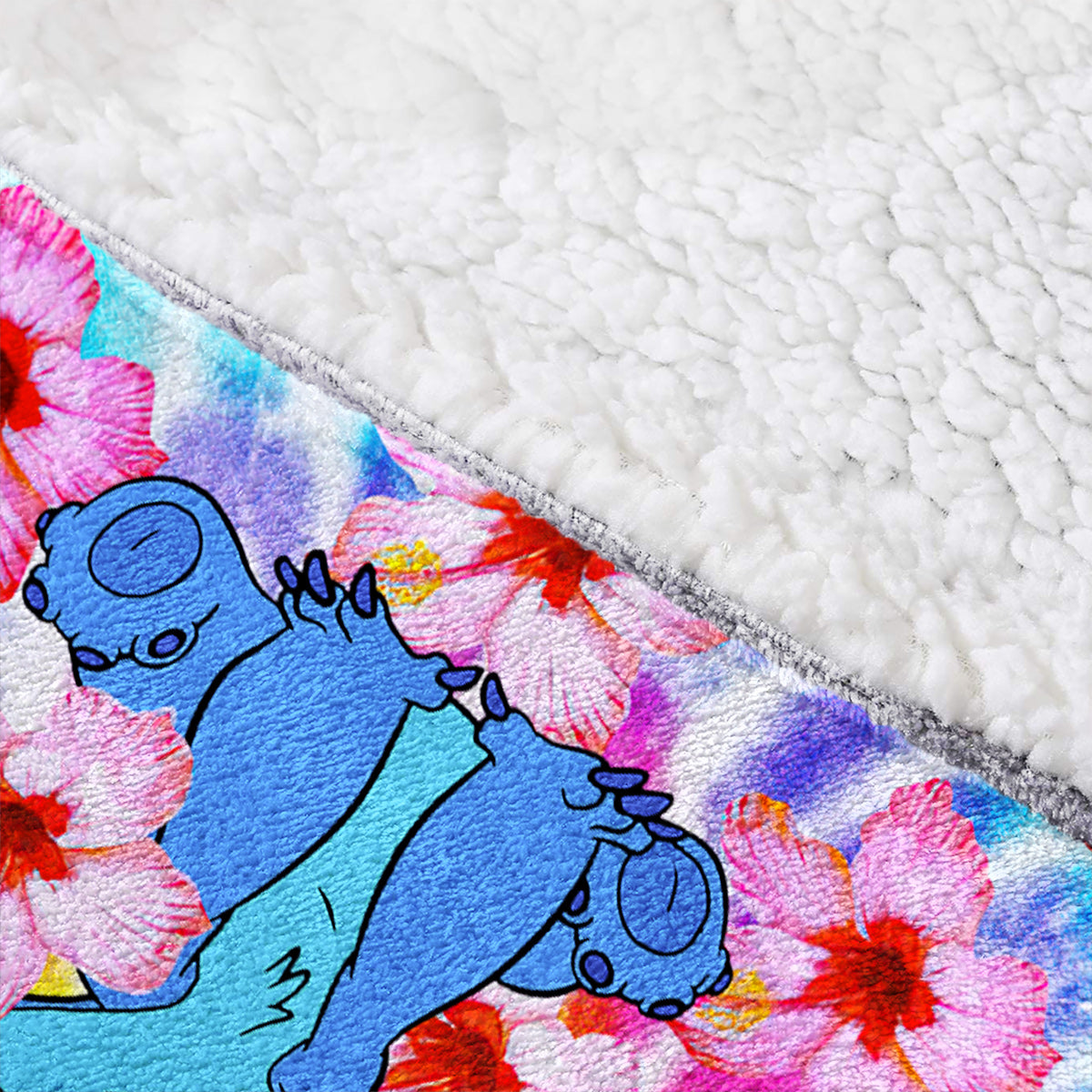 Stich Tie Dye - Personalized Ohana Blanket Hoodie