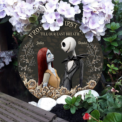 From Our First Kiss - Personalized Nightmare Round Shaped Stone