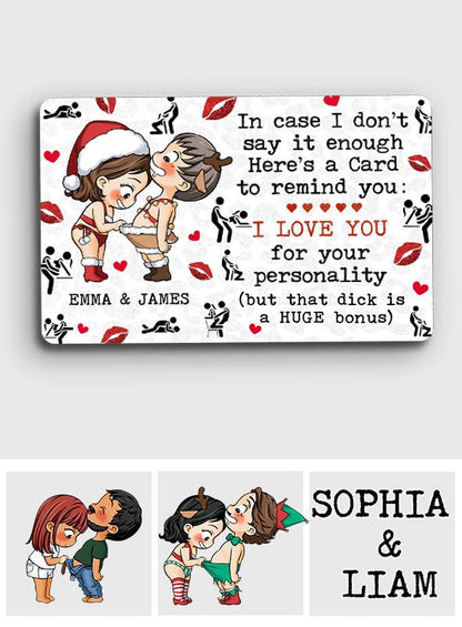 I Love You For Who You Are - Personalized Couple Wallet Insert Card