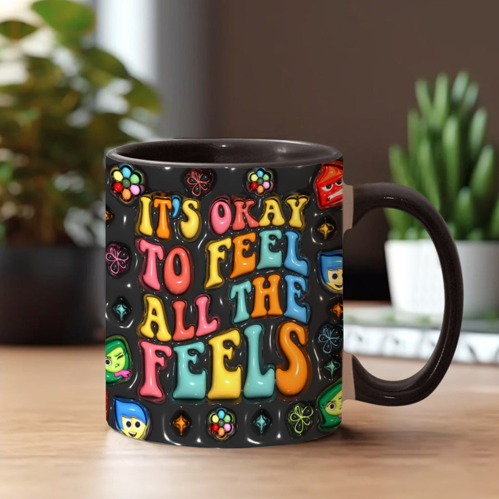 It's Ok To Feel - Personalized Accent Mug