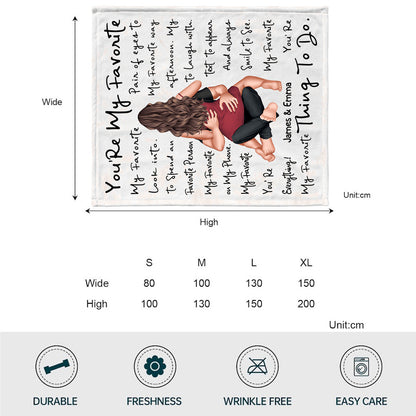 You're My Favorite Thing To Do - Personalized Couple Blanket