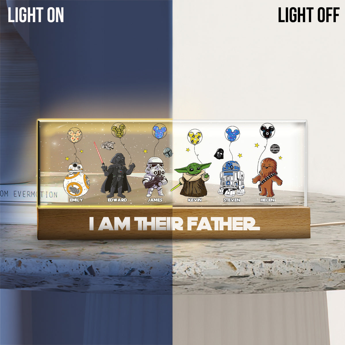 I Am Their Father - Personalized Father Custom LED Night Light