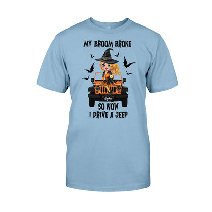 My Broom Broke So Now I Drive A Car - Personalized Witch T-shirt And Hoodie