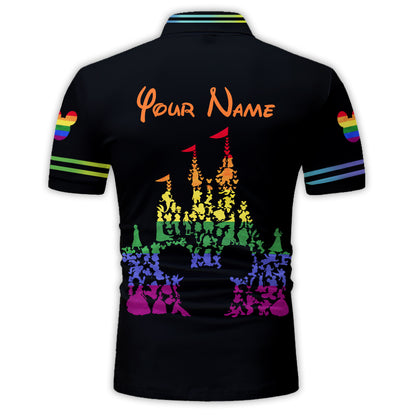 Disney Love Is Love - Personalized LGBT Support Polo Shirt