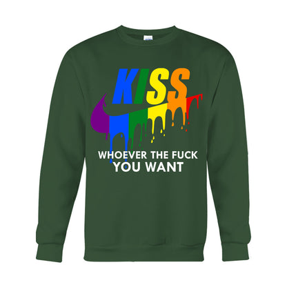 Kiss Whoever You Want - LGBT Support T-shirt And Hoodie