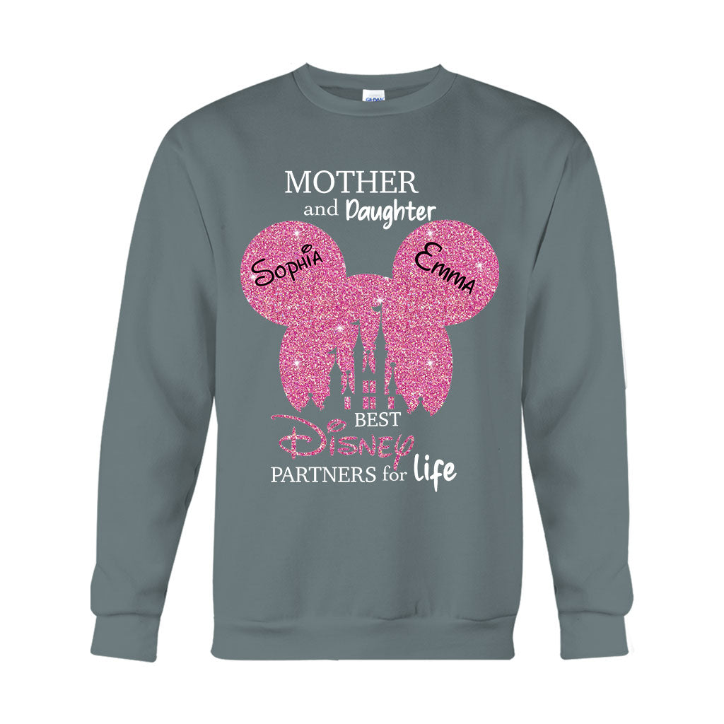 Mother And Daughter Best Partners For Life - Personalized Mouse T-shirt And Hoodie